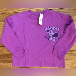 Gap Kids Purple Minnie Mouse Long Sleeve Shirt